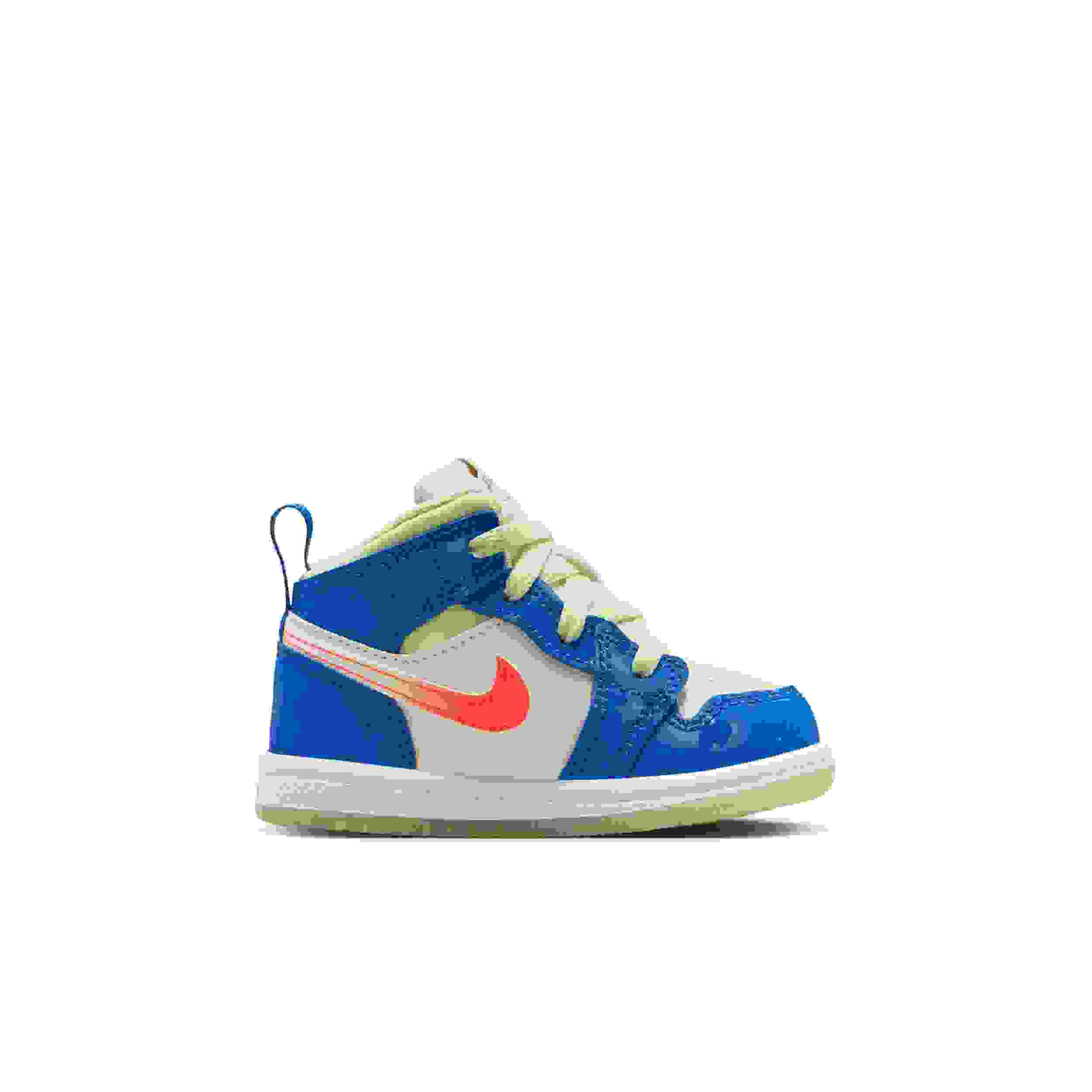 Jordan 1 Mid SE Infant Boys' "Game Royal/Barely Volt/Infrared 23/Pale Ivory" Shoe